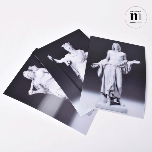 animerat vykort med asagudar från Nationalmuseum