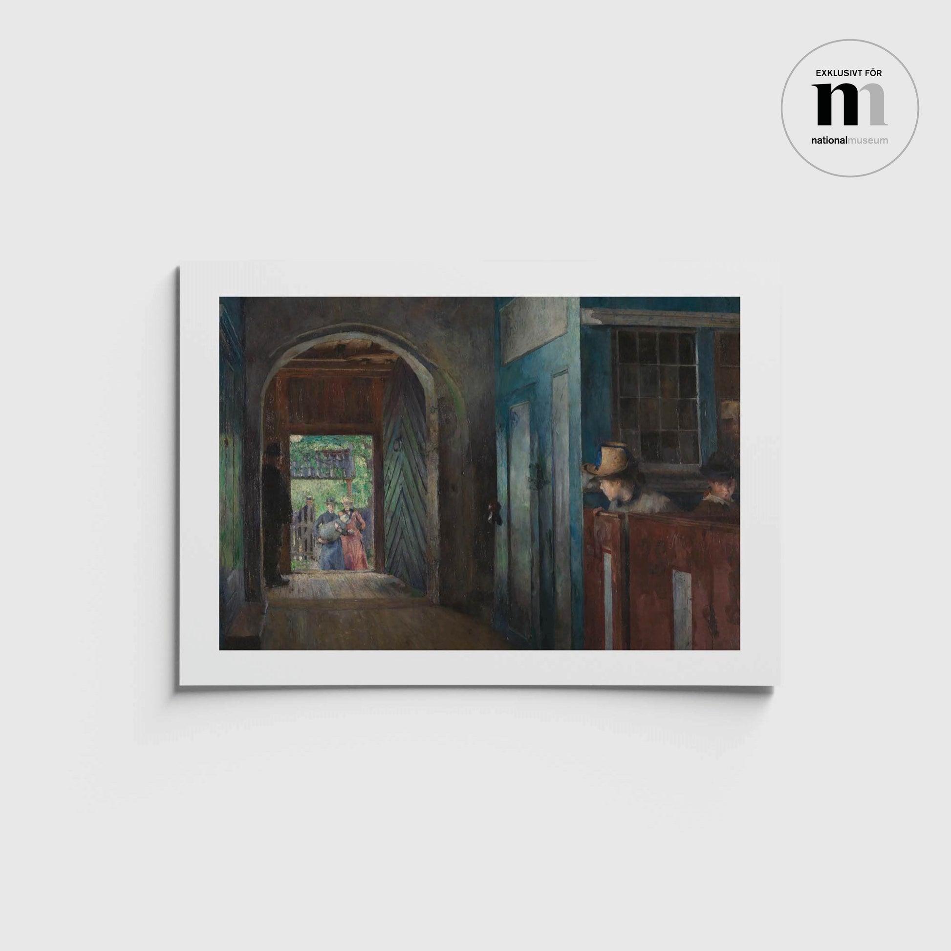 vykort med målning från NAtionalmuseums utställning Harriet Backer