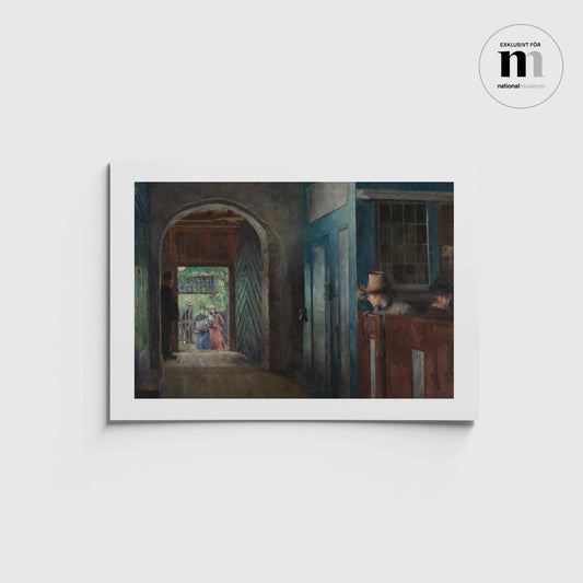 vykort med målning från NAtionalmuseums utställning Harriet Backer