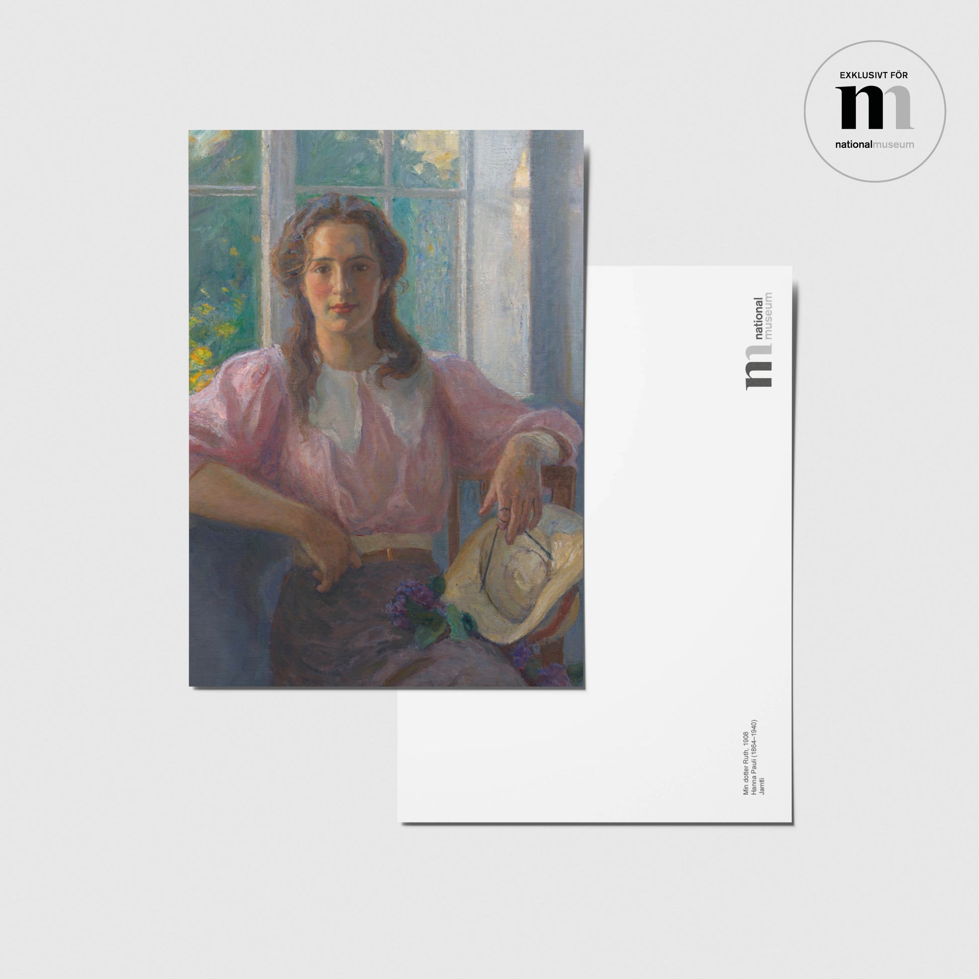 vykort med Hanna Paulis porträtt av dottern Ruth