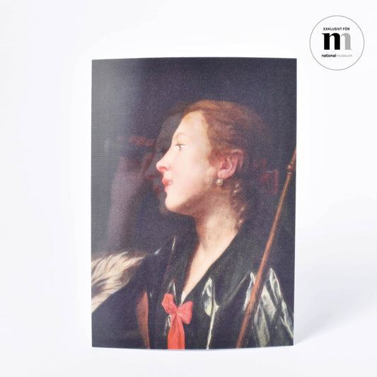 Animerat kort med motiv av Flicka med kikare från Nationalmuseums samlingar