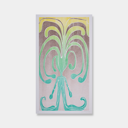 Abstrakt grafiskt blad av konstnären Finn Öhlund från Nationalmuseums kollektion NM&