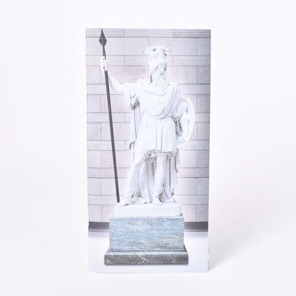 Långsmal anteckningshäfte med omslagsmotiv av Bengt Erland Fogelbergs skulptur Oden