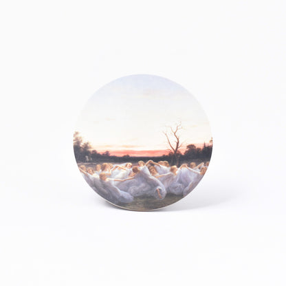 runt coaster med konstmotivet Ängsälvor