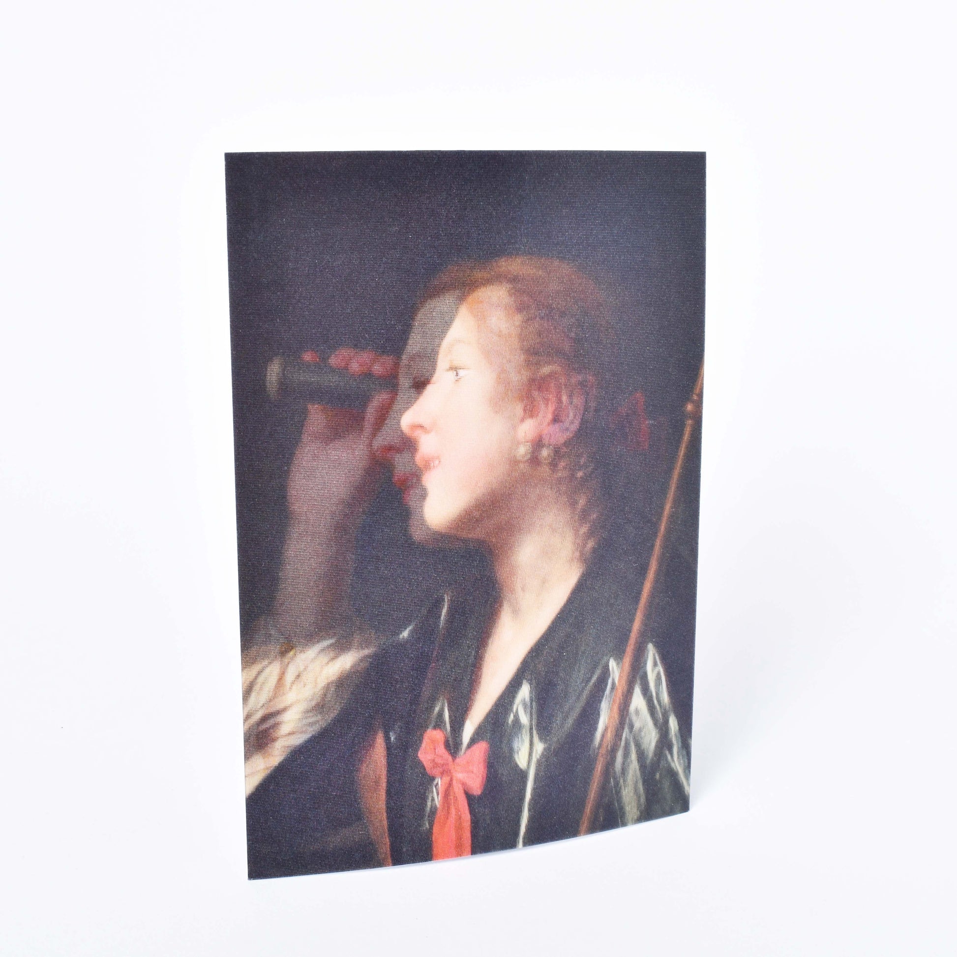 Animerat kort med motiv av Flicka med kikare från Nationalmuseums samlingar