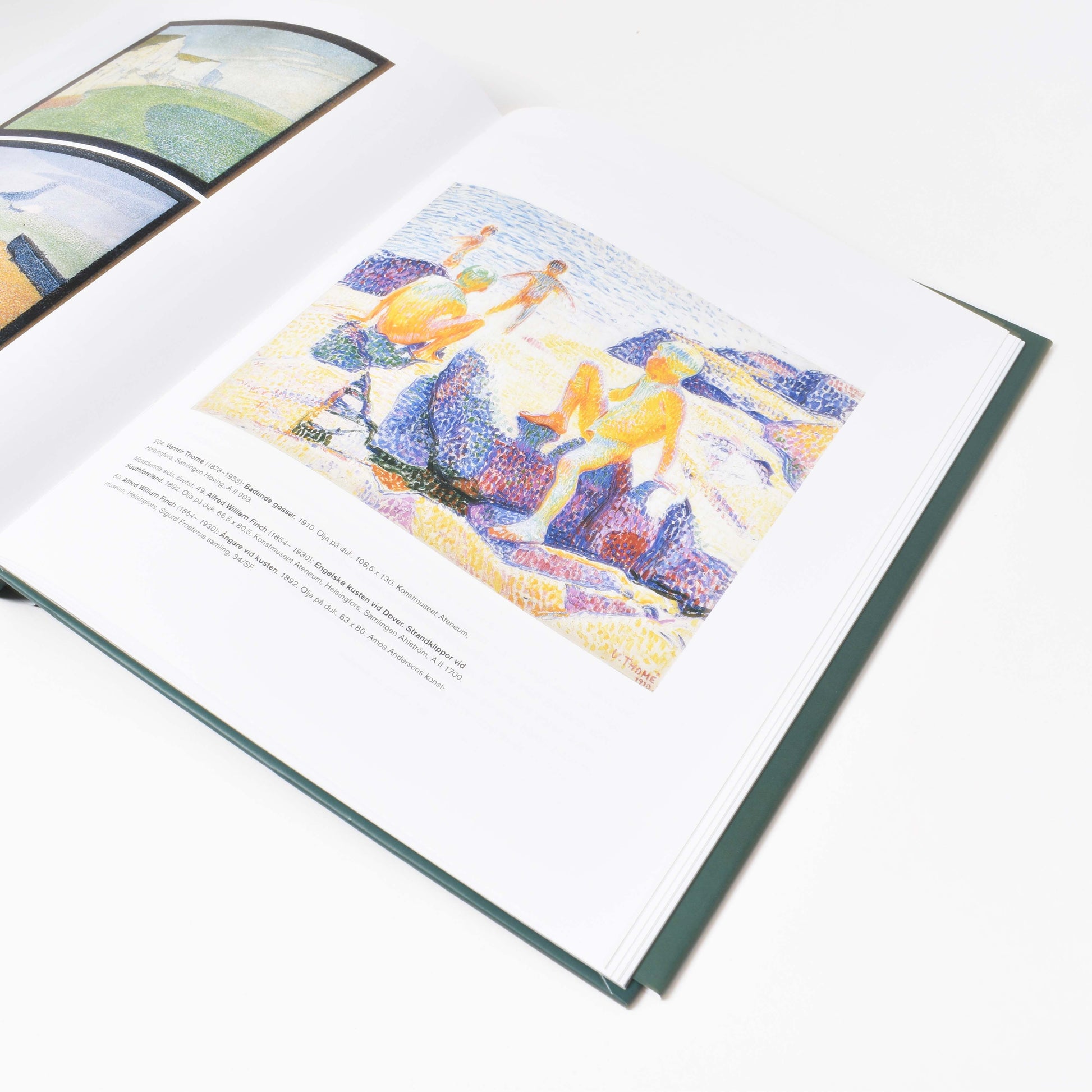 impressionistiskt verk på insidan av boken