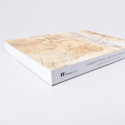 Närbild på pärmen till boken om Giorgio Vasaris teckningssamling med Nationalmuseum logga