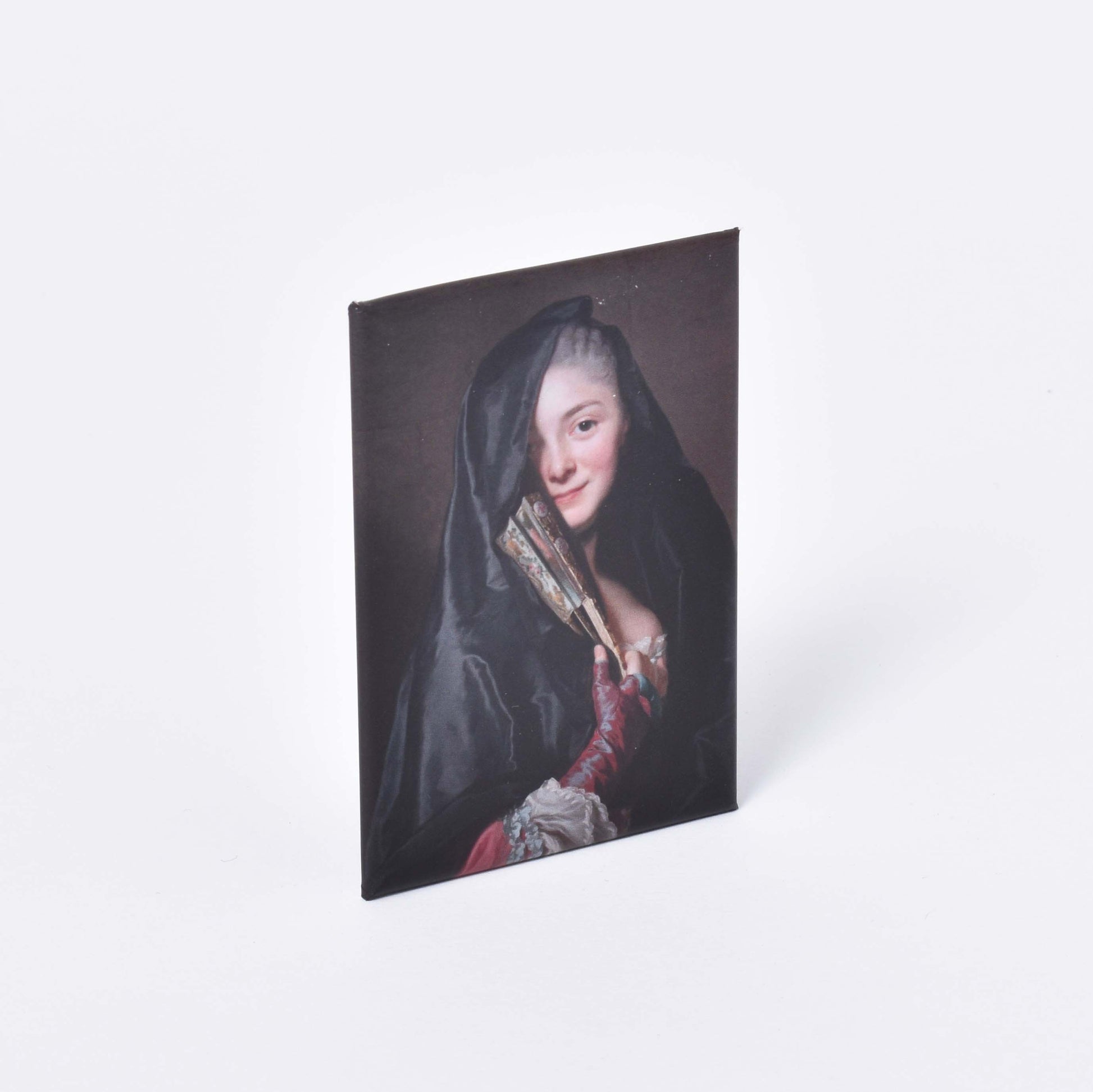 kylskåpsmagnet-damen med slöjan