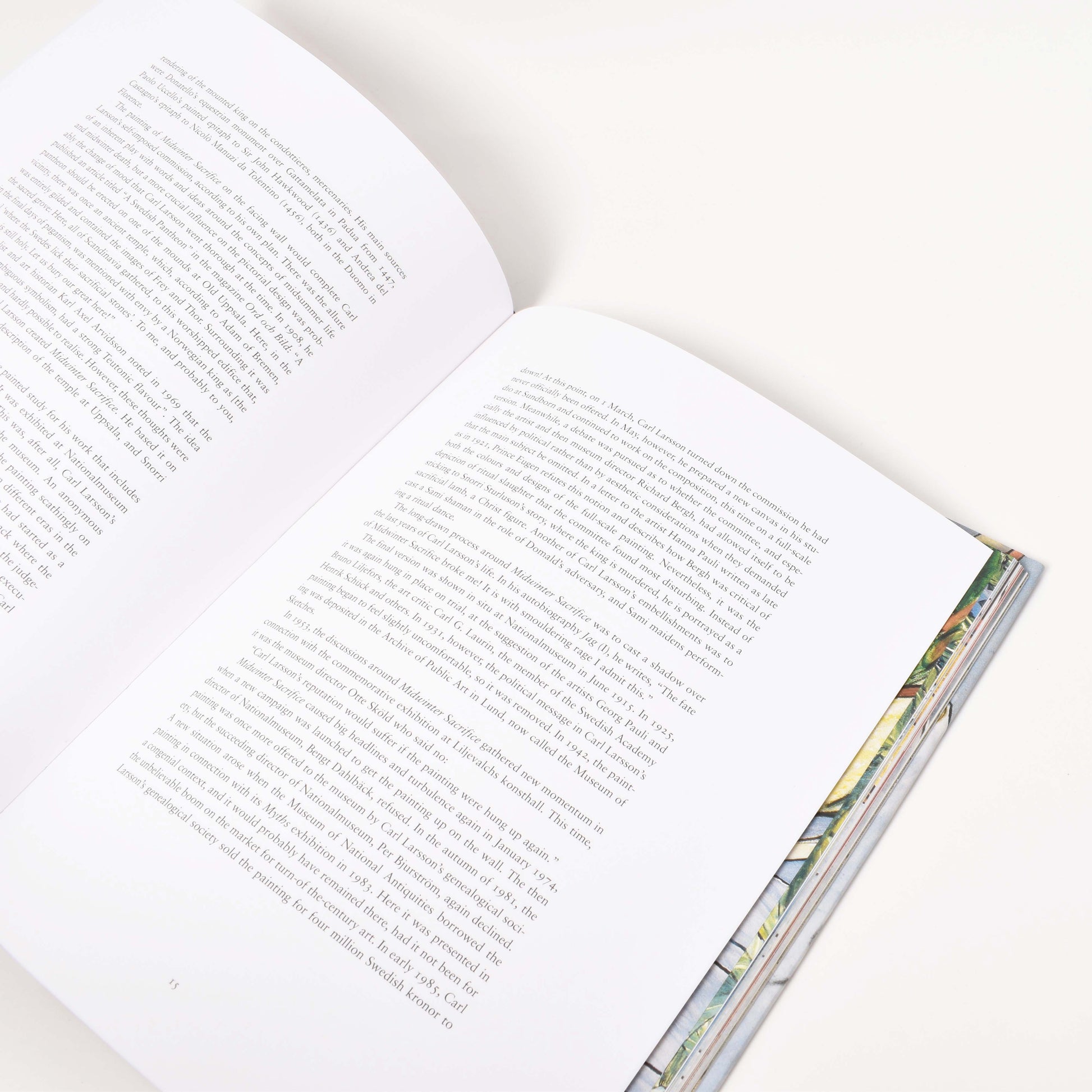 Uppslag ur boken Midvinterblot från Nationalmuseum