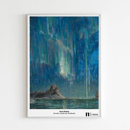 Poster med Norrsken från Nationalmuseum i vit ram