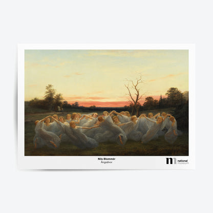 poster med målningen ängsälvor av nils blommer från nationalmuseums samlingar