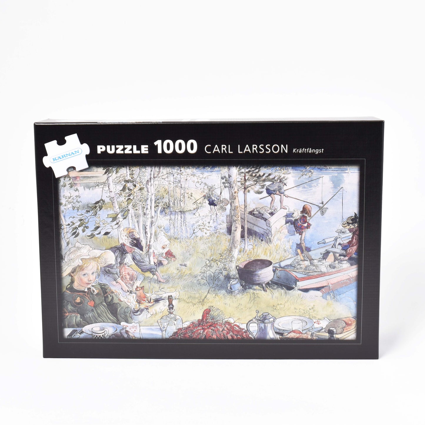 förpackning framifrån på pussel med carl larsson motiv