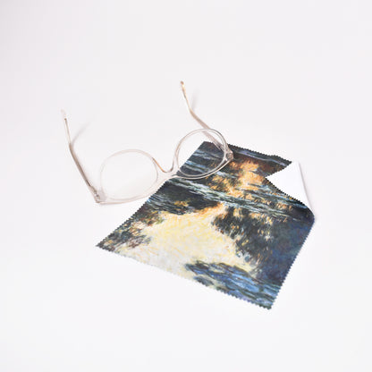 Putsduk med näckrosor och glasögon