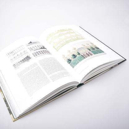 Insida i boken Trädgården med ritningar från Frankrike