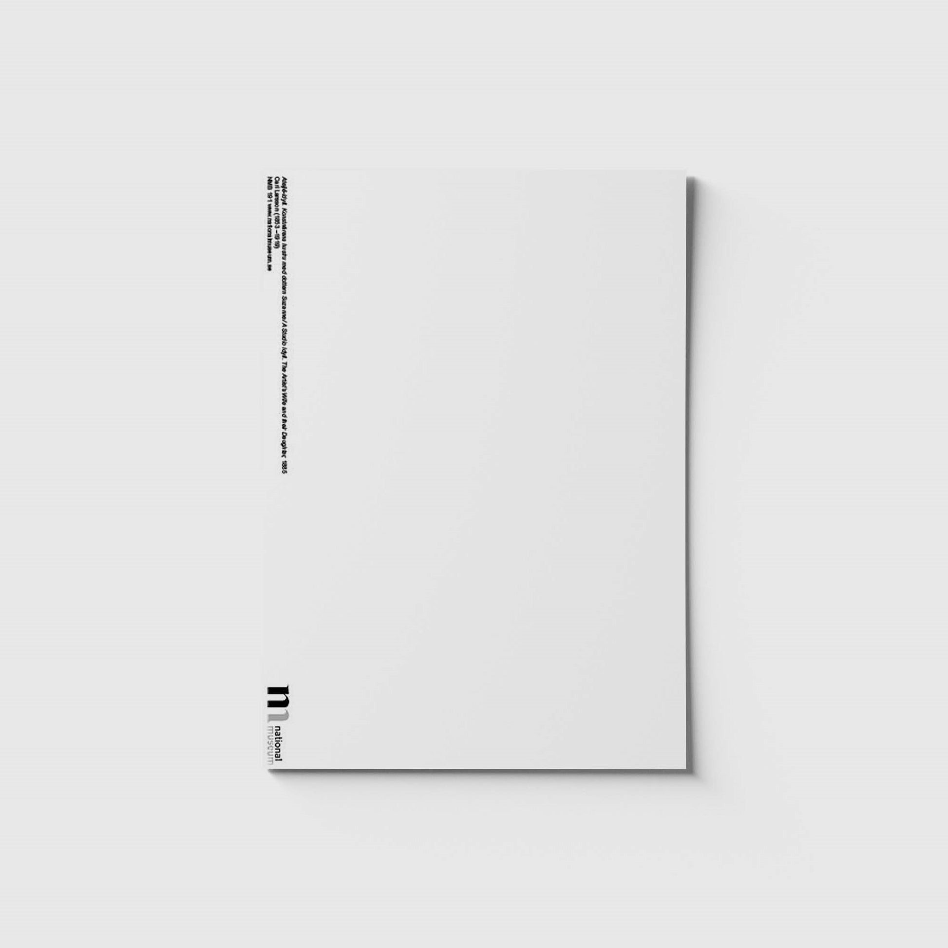 Baksida av vykort med motivet "Ateljéidyll"