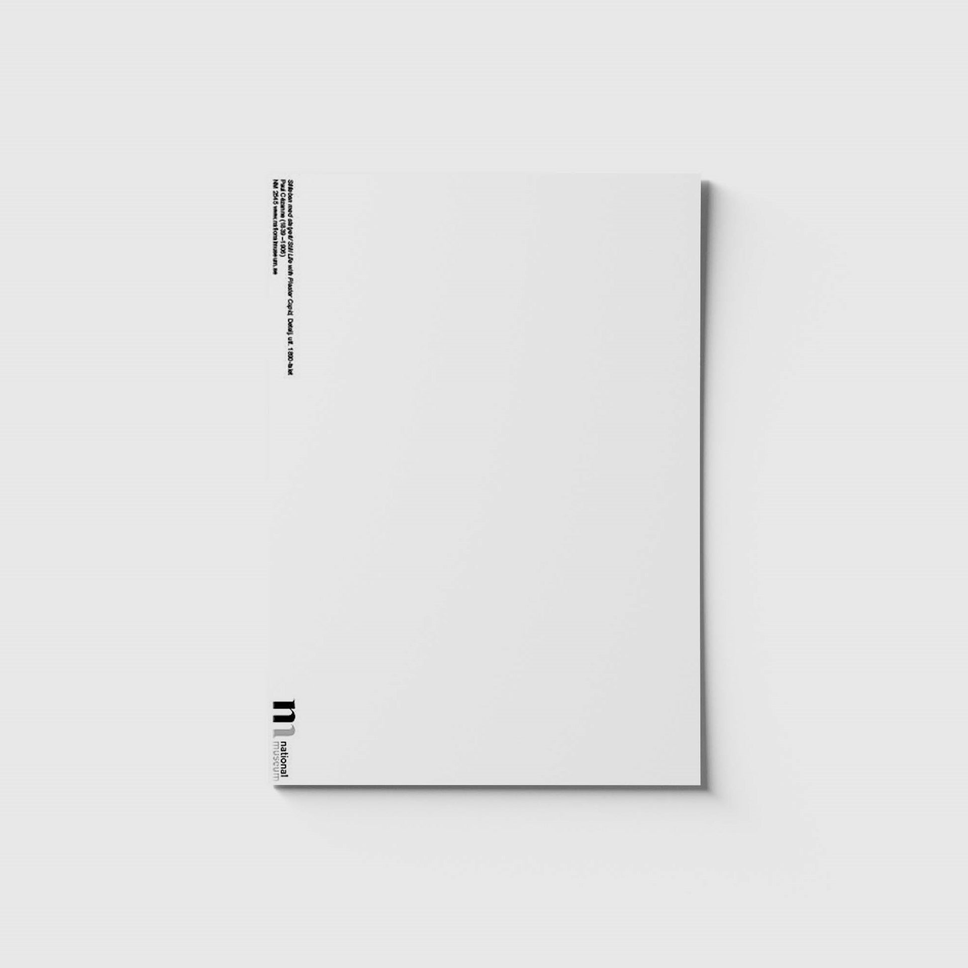 Baksida av vykort med motiv av paul cezanne