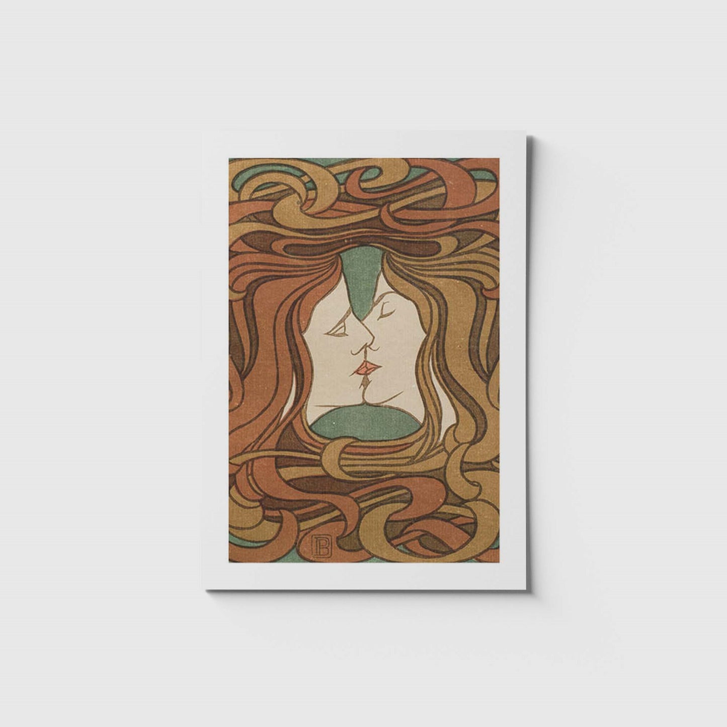 Stort konstkort | Kyssen