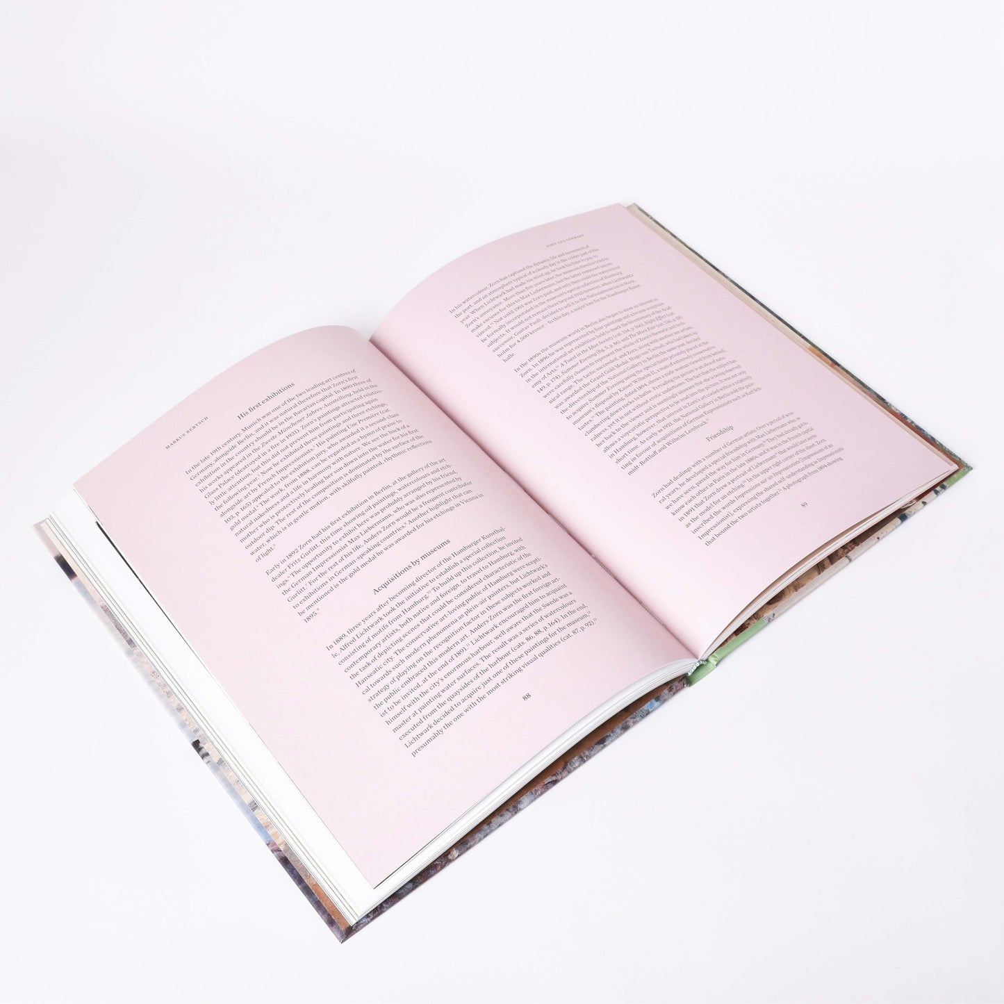 Insida i boken om anders Zorn med artikel av Carl Johan Olsson