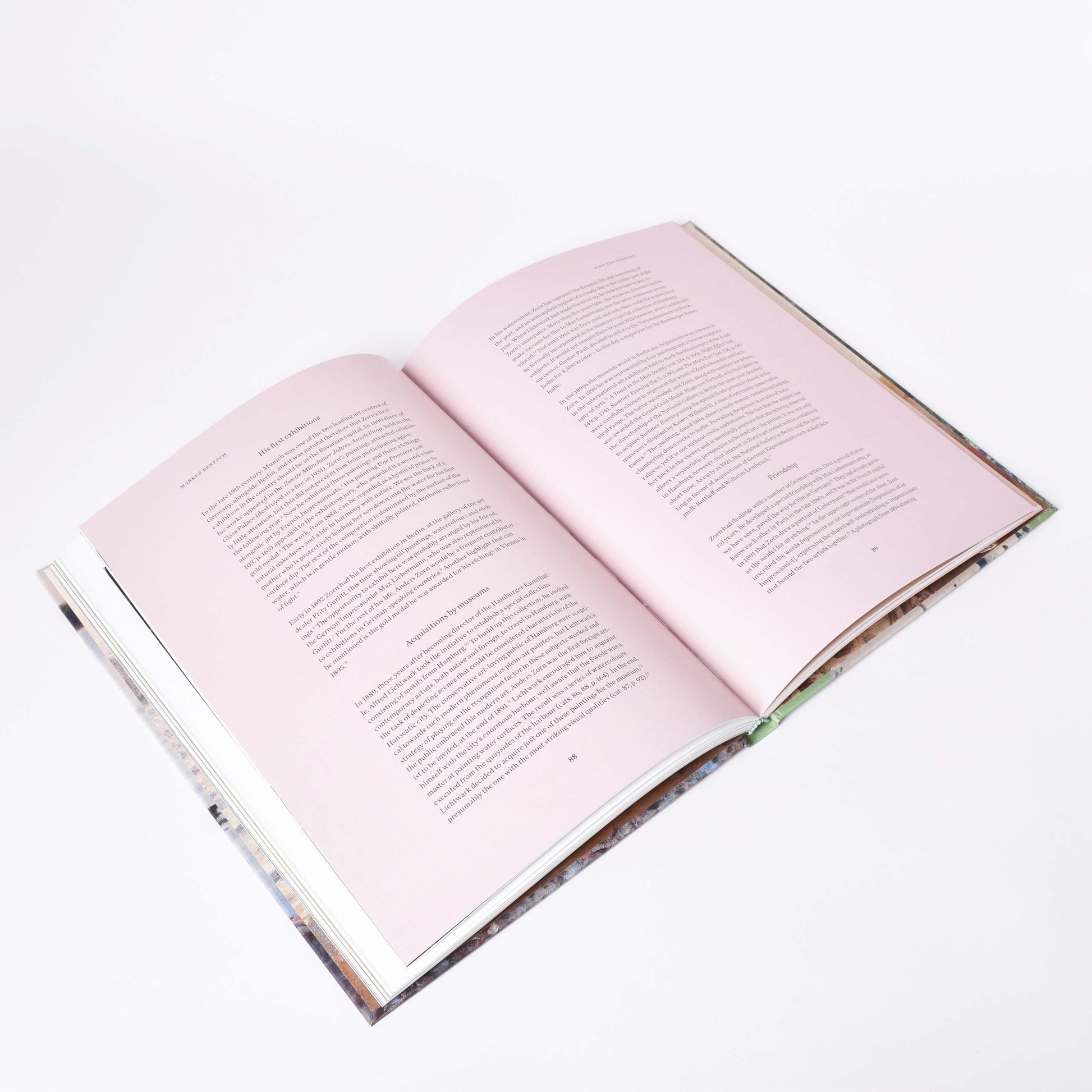 Insida i boken om anders Zorn med artikel av Carl Johan Olsson